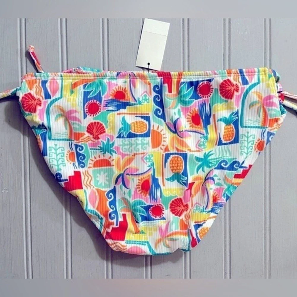 Art Class Tropical Beach Bikini Swim Bottom Girls XL 14 Colorful NWT